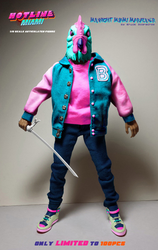 Illustration for article titled Hotline Miami Action Figure Dials B For Badass
